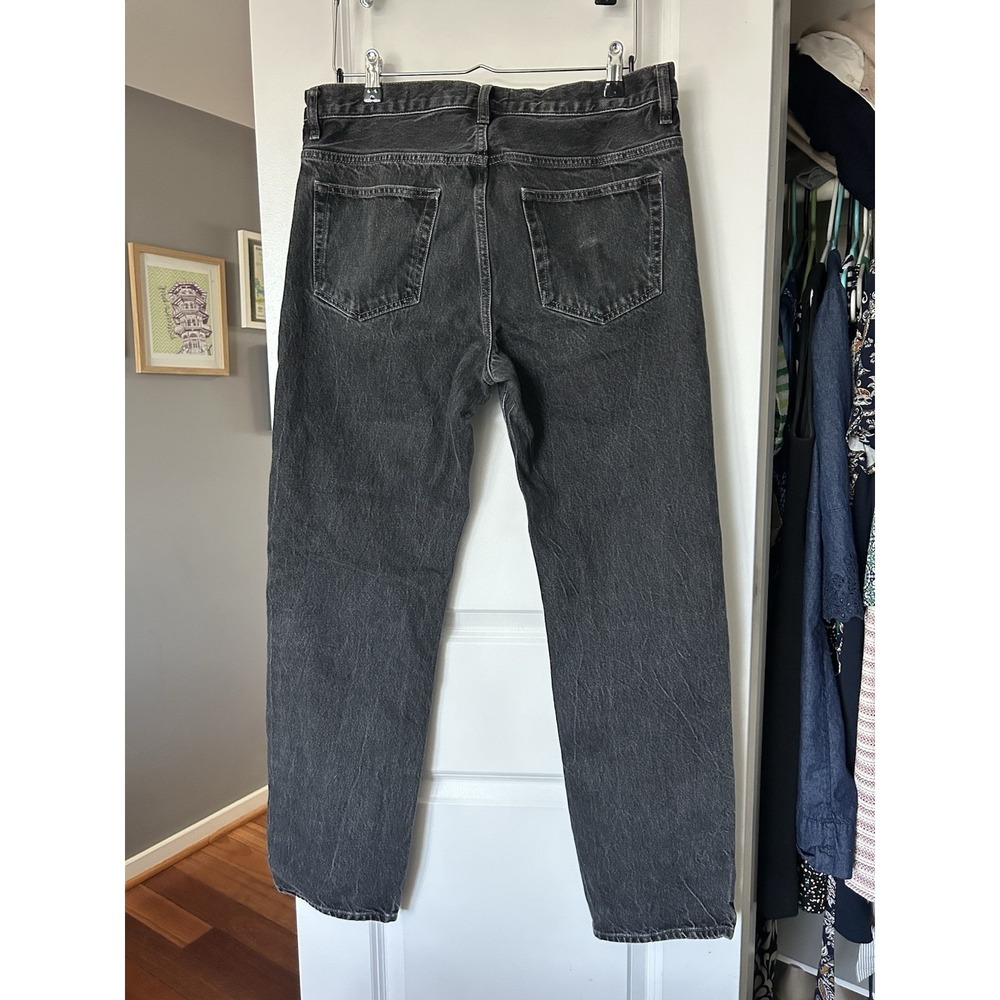 FRAME Women's Jeans "The Straight" Black Denim Size 32 - Picture 2 of 7